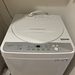【2022製】シャープ全自動洗濯機6kg  SHARP   ES-GE6FJ-W
