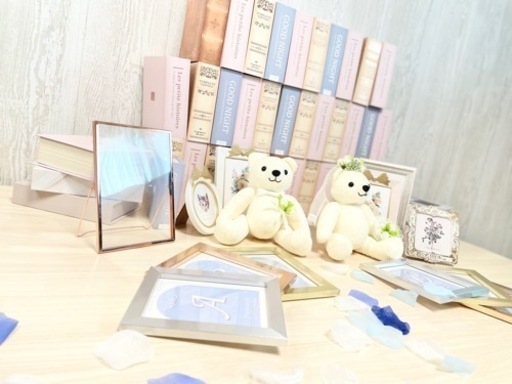 【大幅値下げ】総額約2万【時短アイテム】結婚式・披露宴 Dプリンセスセット　4℃ベアー リングピロー