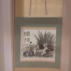 【値下げ】本物肉筆★掛け軸★桂舟弘延★明治レトロ★春の宴図 本物肉筆☆掛け軸☆桂舟弘延☆明治レトロ☆春の宴図