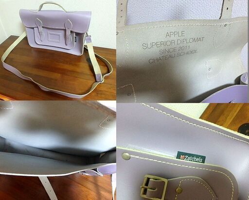 ◆Zatchels ザッチェルズ ショルダーバッグ レザー 未使用 ラベンダー ◇Zatchels ザッチェルズ ショルダーバッグ レザー 未使用 ラベンダー