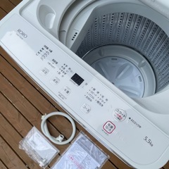 【極美品】2024年製全自動洗濯機　5.5kg ホワイト