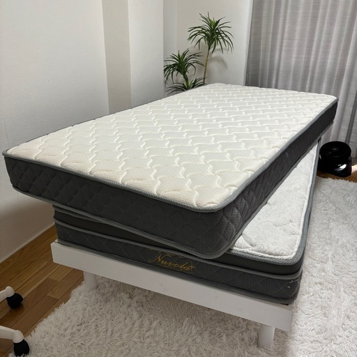 名古屋市千種区/ほとんど未使用極厚マットレスシングル2枚組