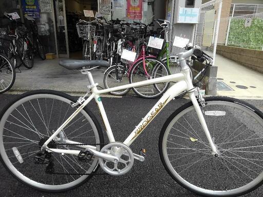 中古自転車３１８３　前後タイヤ新品！　プロギヤ　７００×２８C　７段ギヤ　アルミフレーム　４６０㎜　身長１６０㎝から