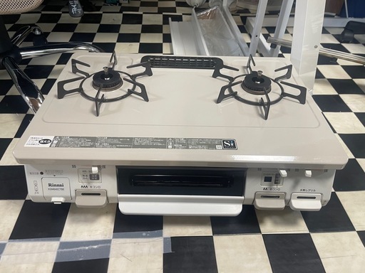 【リサイクルサービス八光】2019年製　リンナイ　ガスコンロ KGM640CTBEL プロパン用　左強火