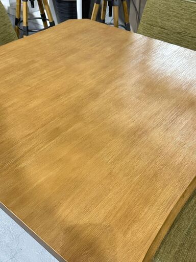 ☆ダイニングセット☆ 4人掛け W110cm ブラウン 座面低め グリーン 和  