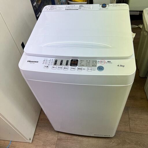 【レガストック江東店】Hisence ハイセンス 全自動洗濯機 4.5kg HW-T45F 2022年製