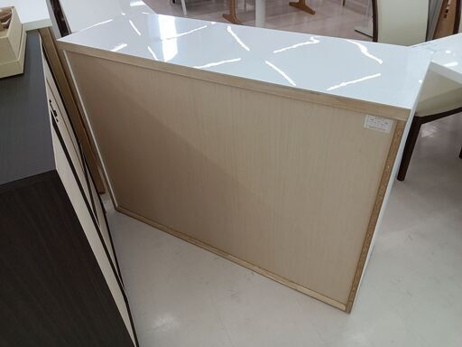 ☆ジモティ割あり☆ NITORI ミドルレンジ台 ホワイト W120.5×D40.6×H86 クリーニング済み TC4188 - 食器棚、キッチン収納
