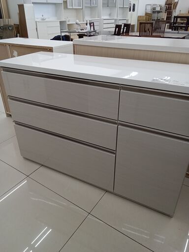 ★ジモティ割あり★  キッチンボード ホワイト H86×D45×W129.5 クリーニング済み HJ3952