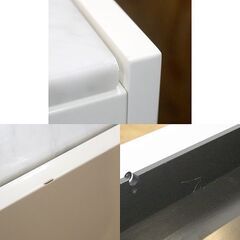 (Y)北大前! 札幌 引取 cassina/カッシーナ フラットキャビネット ホワイト 3段ドロアー+2ドア+3段ドロアー 256FLAT 収納 チェスト 大理石