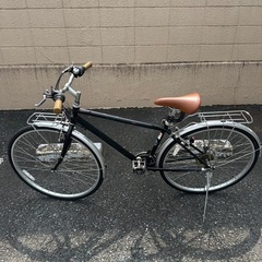 GM721【中古美品】 雨よけ、ライト付 700×32C ASTROIA 自転車 黒 6段