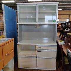 8/14商談中【愛品倶楽部柏店】古賀家具工業 2枚スライド扉キッチンボード ムーアWH-120