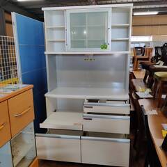 8/14商談中【愛品倶楽部柏店】古賀家具工業 2枚スライド扉キッチンボード ムーアWH-120