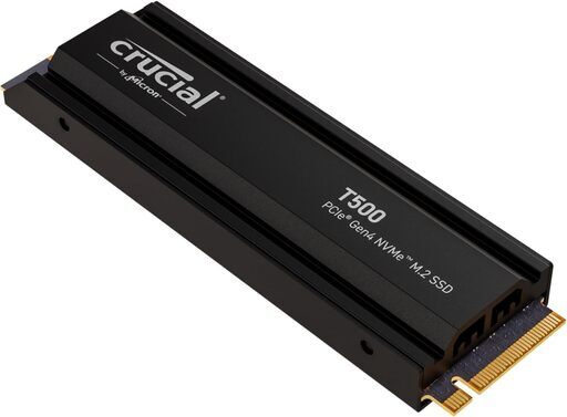 Crucial(クルーシャル) T500 ヒートシンク付き 【新型PS5 / PS5動作確認済み】 1TB SSD PCIe Gen 4 (最大転送速度 7,400MB/秒) NVMe M.2 (2280) 内蔵 5年保証 CT2000T500SSD5JP 国内正規保証品