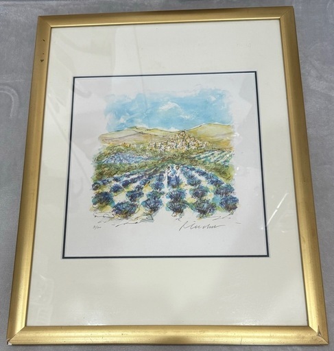 【月末迄限定値下！】アートグラフィックス青山(東京)で購入④/ユルバンユッシェ/ラベンダー畑と遠くの村