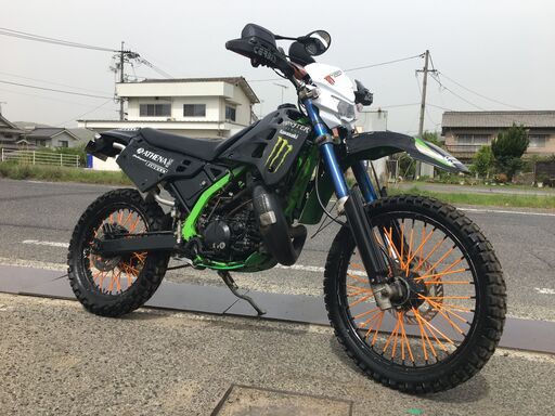 福山市 瀬戸町 カワサキ KDX125SR DX125A 実働 書類付き アルミ倒立フォーク RSVチャンバー 林道 モトクロス エンデューロ カスタムベースにも