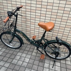 【美品】自転車　折りたたみ自転車　6段変速