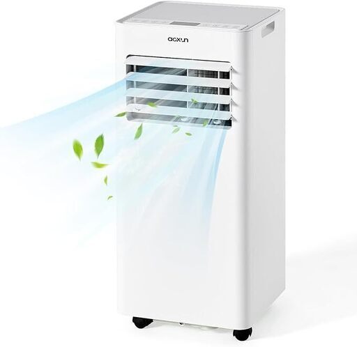【極美品】約３万6000円購入 AOXUN 2.6kW スポットクーラー スポットエアコン 移動式 クーラー 工事不要 置き型 8畳 冷風 送風 除湿 コンパクト 24Hタイマー 熱中症 暑さ対策 ポータブルエアコン ポータブルクーラー キャスター付き リモコン付き