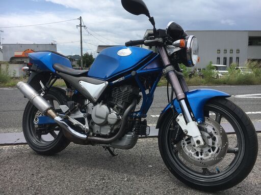 福山市 瀬戸町 スズキ グース350 NK42A 実働 書類付き 吹け上がり良好 タイヤバリ山 シングルスポーツ 倒立フォーク レストア カスタムベースにも