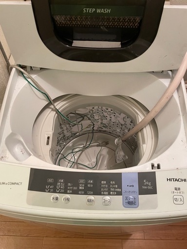 美品　日立　NW-50C 洗濯機　2019年製　5キロ