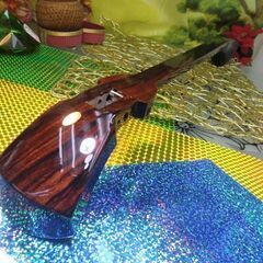 現品販売B1 (送料無料)25.000円 沖縄三線専用 紫檀棹スンチー塗り唄口