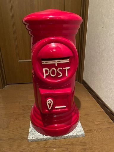 昭和レトロ 大型郵便ポスト 置物 鍵付き