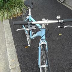 中古自転車３１８６　前後タイヤ新品！　プロギヤ　７００×２８C　７段ギヤ　アルミフレーム　４６０㎜　身長１６０㎝から