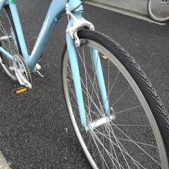 中古自転車３１８６　前後タイヤ新品！　プロギヤ　７００×２８C　７段ギヤ　アルミフレーム　４６０㎜　身長１６０㎝から