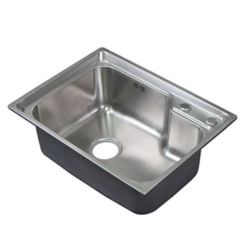 58x43cm　ステンレスプレス　一槽　キッチンシンク　排水付き　WS1550　新品　在庫あり