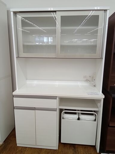 ★ジモティ割あり★  レンジボード 白色 H192×D51×W121 クリーニング済み MT1796