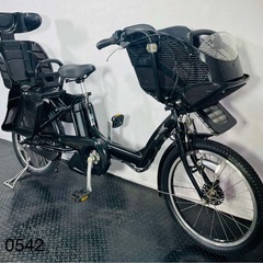 0542ブリヂストン3人乗り20インチ子供乗せ電動アシスト自転車 - 電動  