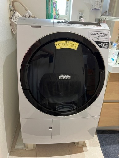日立 ドラム式洗濯乾燥機 ヒートリサイクル 風アイロン ビッグドラム BD-SX110
