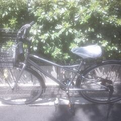 整備済み中古自転車　27インチ　税別￥14.800-　LEDオートライト　外装７段　マッハブラック807