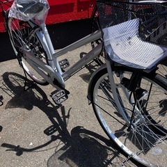 💨21TECHNOLOGY💨26インチ💨自転車💨新品未使用💨ママチャリ💨鍵付き💨シルバー💨No.934 ※現金、クレジット、スマホ決済対応※