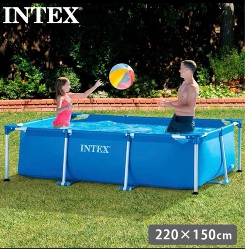 INTEX(インテックス) プール レクタングラフレームプール 220x150x60cm 28270 [日本正規品]