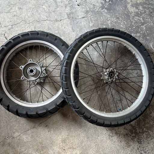 バイク用　タイヤホイール前輪後輪セット　オフロード KLX DR XLX XL