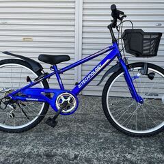 新品☆未使用】子供用マウンテンバイク シマノ6段ギア 24インチ ブルー  