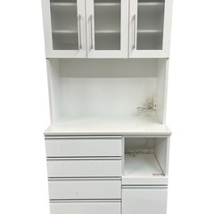 NO.1672【美品】ニトリ 食器棚 カウンター キッチンボード ホワイト