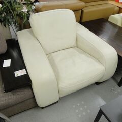 1人掛けリクライニングソファ ホワイト【モノ市場半田店】158