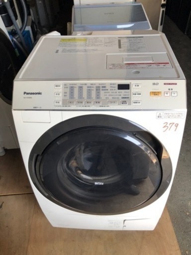 NO 379 福岡市内配送設置無料✨　パナソニック 【左開き】9．0kgドラム式洗濯乾燥機 クリスタルホワイト NA-VX3600L-W