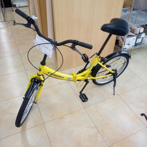 ★ジモティ割あり★  折り畳み自転車 ２0インチ 黄色 クリーニング済み OJ5197
