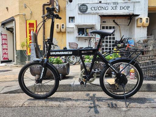 折りたたみ自転車　ＨＵＭＭＥＲ　２０インチ　６変速　黒　配達可能