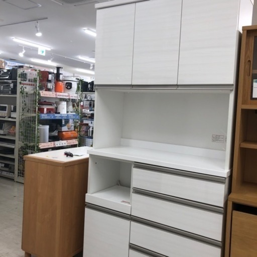 レンジボード3枚扉ホワイトソフトクローズ【トレファク堺福田店】