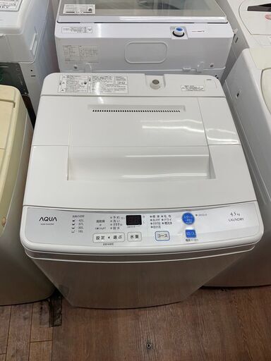 洗濯機　No.14085　AQUA　2016年製　4.5kg　AQW-S45D　【リサイクルショップどりーむ天保山店】