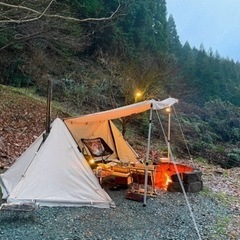 TOMOUNT パップテント TC軍幕（自在ポール2本付き）