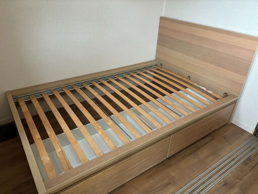 IKEA MALM マルム セミダブル 収納付きベッドフレーム