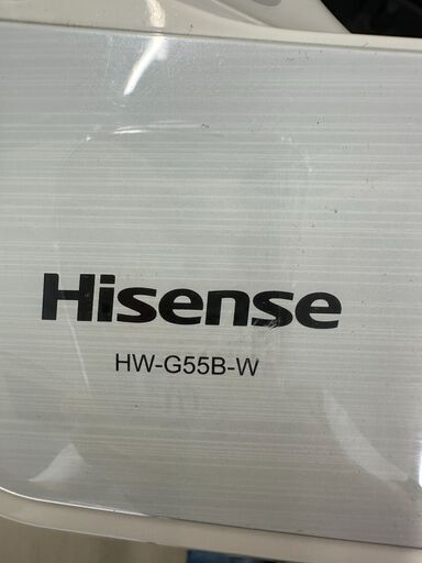 ジモティ来店特価!!　洗濯機　　ハイセンス　HW-G55B-W　2020　　J-0813