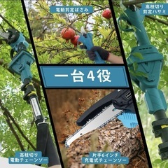 1点限り❤️高枝切り電動チェーンソー たかえだ 電動 チェーンソー 高枝