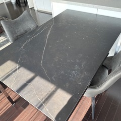 大理石 ダイニングテーブル イス4脚セット 定価18万強