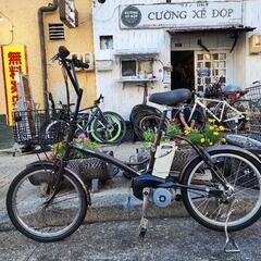 電動自転車 パナソニック 20インチ バッテリー 充電器 付き 茶色