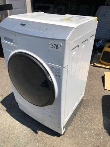 NO 378 福岡市内配送設置無料✨　アイリスオーヤマ ドラム式洗濯機 乾燥機能付き 洗濯機 洗濯8kg 乾燥3kg 幅59.5cm 【ガチ落ち 温水洗浄 】 ふんわりシワ取りコース 乾燥時間49%短縮 FLK832